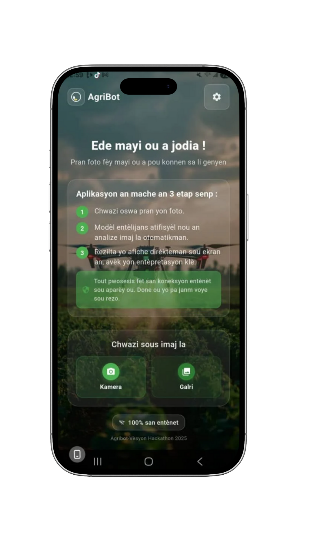 AgriBot – AI Offline Diagnostic (1st Prize)